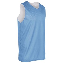 CHAMPRO Unisex-Youth Zone Reversible Basketball Jersey, Light Blue, White, Medium