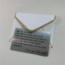 Luvimie Anniversary Card Gifts for Him Husband I Love You Cards for Him Mens Long Distance Wallet Card Love Note Boyfriend Birthday Present Romantic Gifts for Her