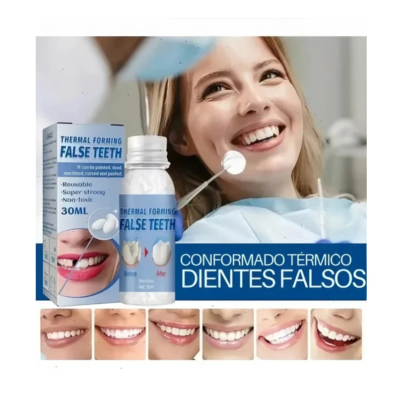 Perlas Reparación Dientes Postizos Gránulos 30ml