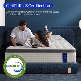 KOULABR Z Twin Size Mattress,10 Inch Twin Mattress in a Box,Superior Hybrid with Gel Memory Foam or Back & Lumbar Support,100 Night Trial,Soft,Pressure Relief,Zoned Support Spring, Medium Firm