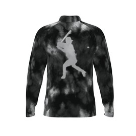 Boombah Boys Baseball Contact Verge Quarter Zip Black/Charcoal - Size Youth Large