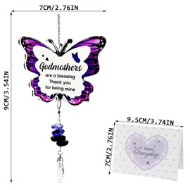 SSKHE A Gift for Mom, a Warm Birthday Surprise – Butterfly Bow Crystal Sun Catcher, a Heartfelt Gift from Children, Perfect for Mother's Day and Christmas.