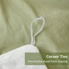 3 Pieces Green White Ruffle Frills Design Bedding Sets for