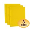 Smead Poly Two-Pocket Folder, Three-Hole Punch Prong Fasteners, Letter Size,