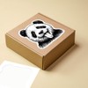 Medium 100mm 'Funny Face Panda' Permanent Sticker Decal for Cars/Windows/Bins/Walls