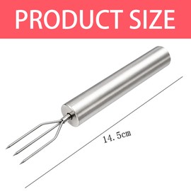 KIMHOME 4Pcs Stainless Steel Potato Fork, 3 Prongs for Vegetables and Barbecue