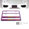 2Pcs MOMO Neo Chrome Aluminum Alloy License Plate Frame W
