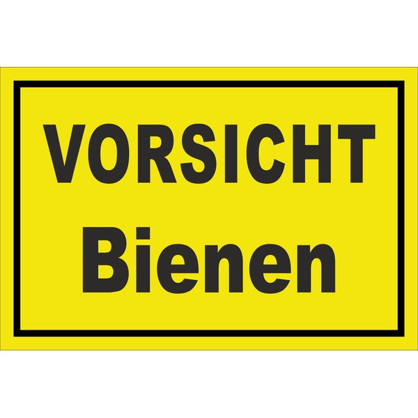 Melis-Folienwerkstatt Warning Bees Sign, 15 x 10 cm, 3 mm