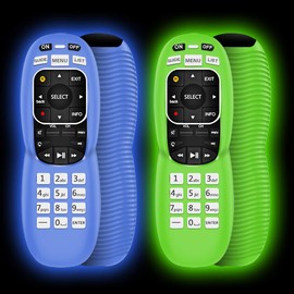 [2 PCS] Protective Case for DirecTV Remote, Silicone Cover Lightweight Anti Slip Shockproof Remote Control Skin Sleeve Replacement for DirecTV RC73 RC70 RC70H RC71 RC71H RC72 RC73B - with Lanyard