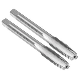 uxcell 2pcs Hand Taper Tap 5/16-18 UNC 2B Thread Taper Style Taps Straight Flute Screw Tapping Threading Tool High Speed Steel HSS6542