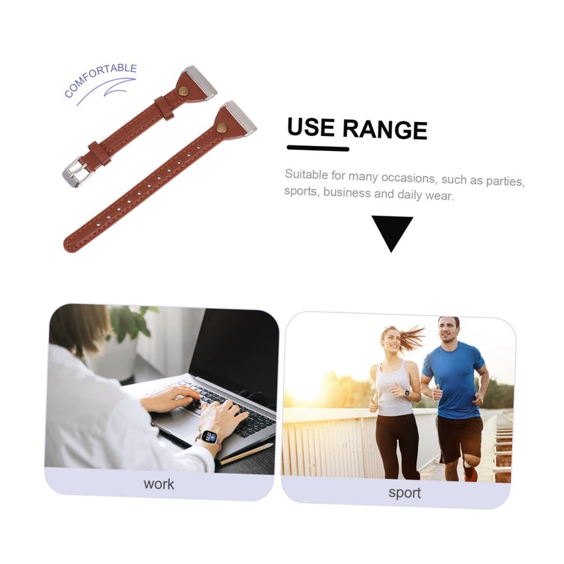LABRIMP 1pc Leather Replacement Watch Band Compatible Tapered Genuine Cowhide
