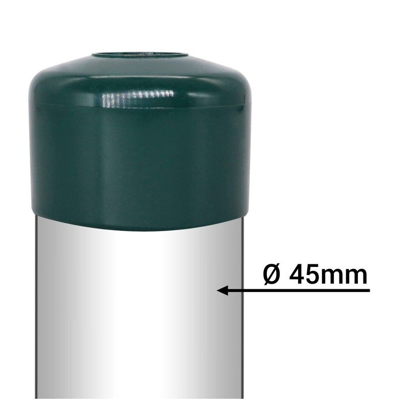 SKIR'CO RAL 6005 Fence Post Caps Round 45 mm Green
