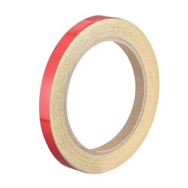 sourcing map Reflective Tape 10mm x 25m Waterproof Warning Tape for Bikes, Motorhomes and Boat Strips Outdoors, Red