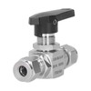 Ball Valve Stainless Steel 3Piece Type StraightThrough Ferrule Equipment SS316L