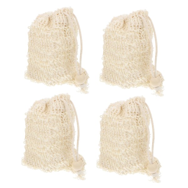 4pcs Cotton Linen Soap Pouch Bath Soap Pouch Soap Scrubber