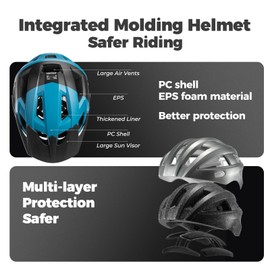 ROCKBROS Bike Helmet Mountain Bike Helmet Adult Lightweight Breathable For Men And Women MTB Road Cycling Accessories One Size 58-62 CM