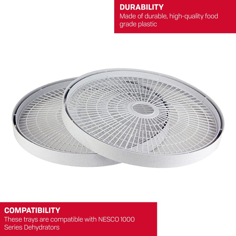 Nesco TR-2 White Plastic Round 15 1/2" Add-A-Trays to fit