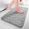 YIHOUSE Memory Foam Bath Mat Cobblestone Bathroom Rug Non Slip