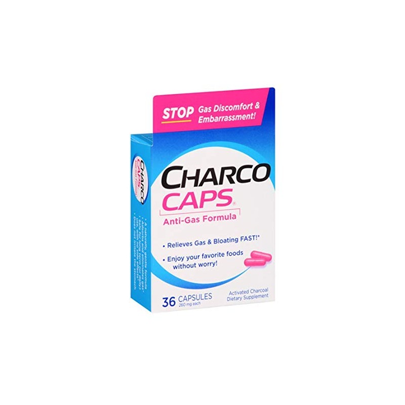 CharcoCaps 260 mg Capsules 36 ea by Charcocaps