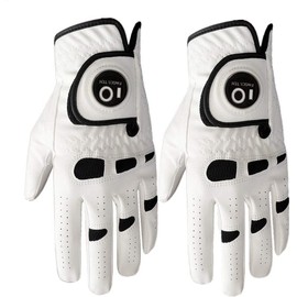 Golf Glove Men's Left Hand Right with Ball Marker 2 Pieces or 3 Pieces Not Pair All Weather Leather Grip Golf Glove Left Right Golf Glove Men Golfer Glove (2 Pieces Left, ML)