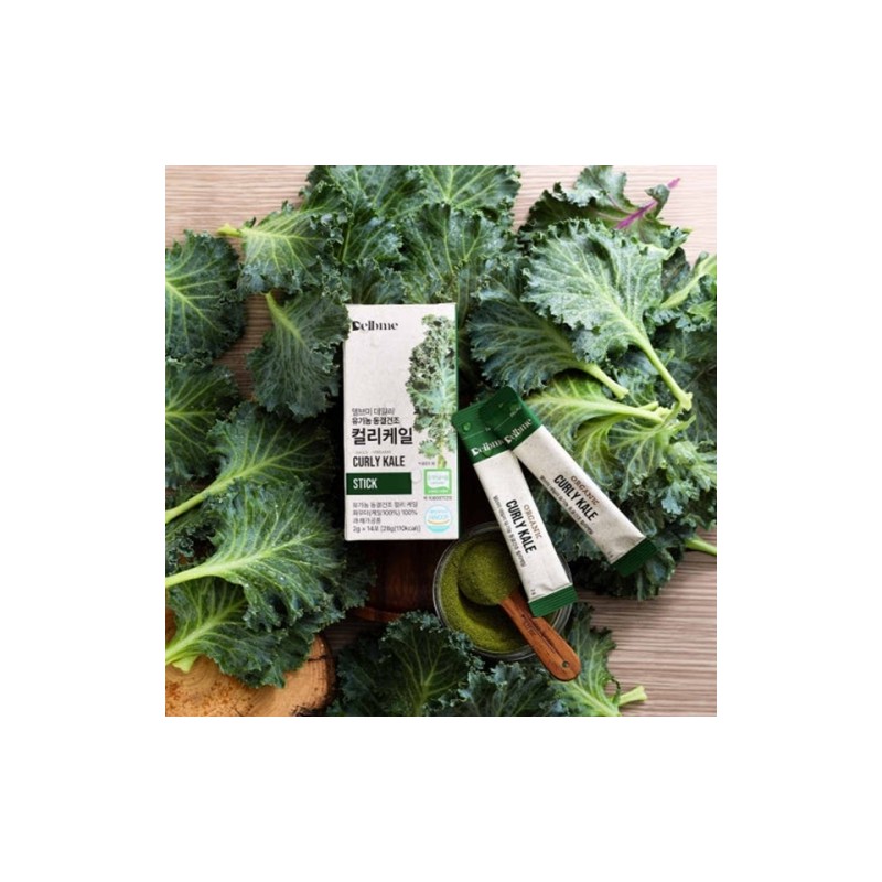 Delvemi Daily Organic Freeze-Dried Curly Kale Stick 2g 14 Sachets