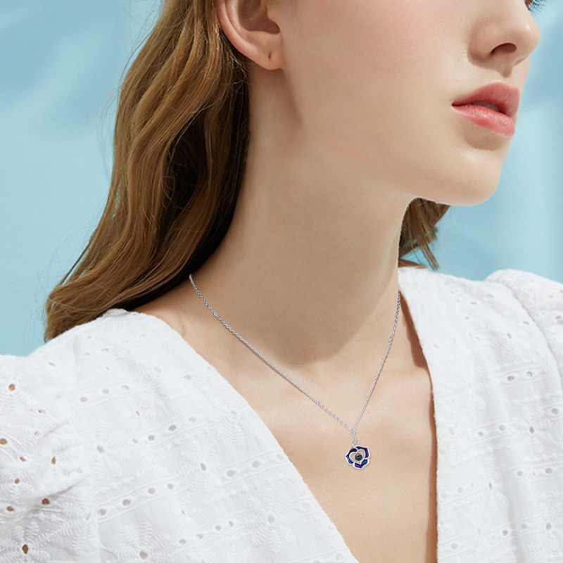 CUOKA MIRACLE I Love You 100 Languages Necklace, 925 Sterling