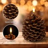 Homemory 2 Pcs LED Pine Cone Candles, Flameless Candles with