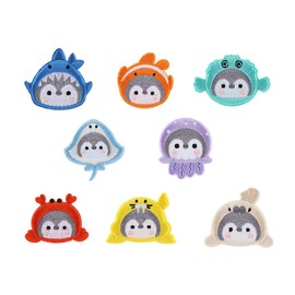 MESRINA Patches for Boys and Girls, Stylish, Iron Patch, Velcro, Applique Embroidery (Penguin Cosplay 8-Piece Set)