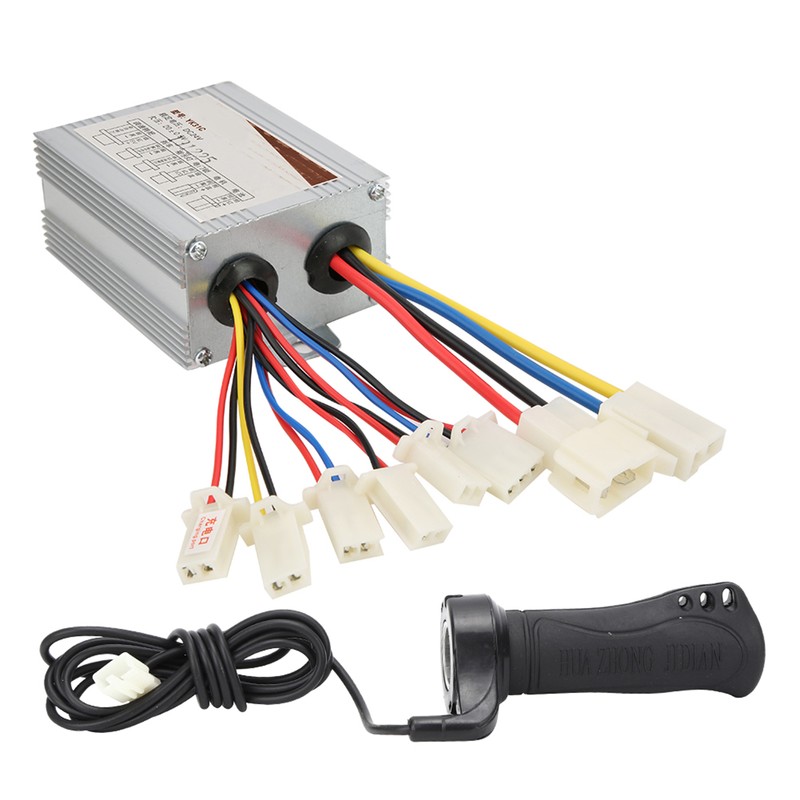 24V500W Brush Electric Bike Controller and Long Line Thumb Throttle