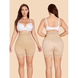 SHAPSHE Women's Belly Shapewear Shapewear Shapewear High Waist Slimming Culotte Push Up Buttocks Bodysuit, beige, XXL