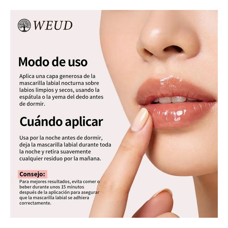 Labial Balsamo Weud Nocturno Hidrata 20g Volumen Nutricion