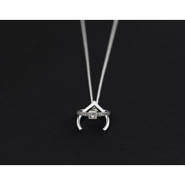 Ring Holder Necklace Gold Wishbone, Silver Engagement Ring Keeper, Good Luck Pendant, Dainty Jewelry, Gift For Doctor Nurse 14k Gold