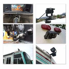 iPoster 7'' Quad Monitor Reverse Backup Heavy Duty Camera Parking Rear View System Truck