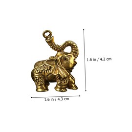 Operitacx 2pcs Elephant Keychain Pendant for Anniversary Present for Her Brass Charms Vintage Keychain Decor