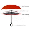 Parquet Red Polka Dot Double Layer Inverted Umbrellas - C