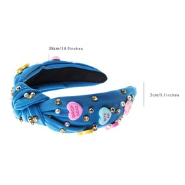 scicent Sparkly Headbands for Women Crystal Beaded Hair Bands Fashion Glitter Pearl Head Bands Rhinestone Headband Purple Non-Slip Hairbands Knotted Hairbands for Women - 26217