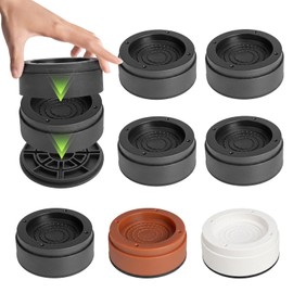 Hnndlra 1 Inch Heavy Duty Furniture Risers, Round Bed Risers, Black 4 Pack