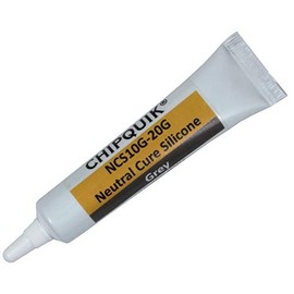 Chip Quik NCS10G-20G Neutral Cure Silicone Adhesive Sealant 20g (0.7oz) Squeeze Tube (Dark Grey) for Precision Dispensing