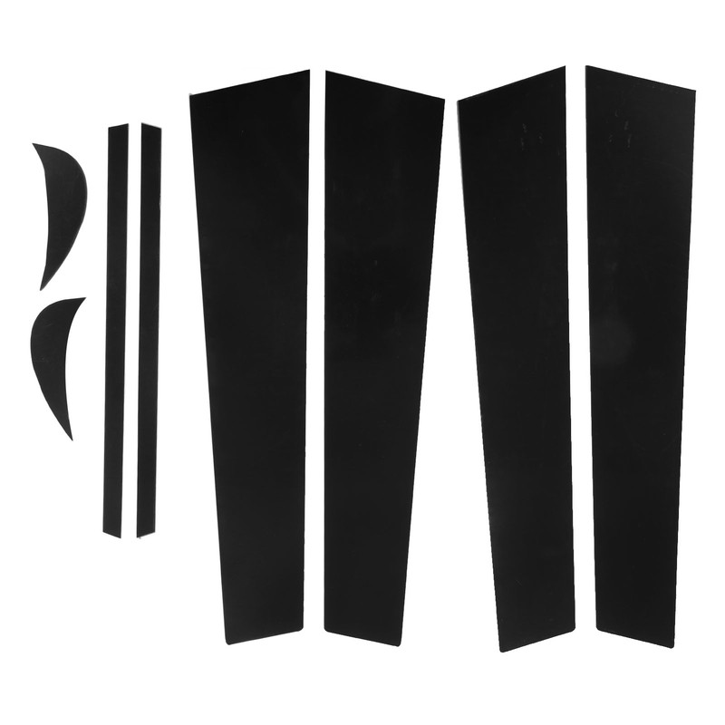 8pcs Pillar Post Trim Kit 4D Style Gloss Black Side
