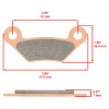 Caltric Front & Rear Brake Pads for John Deere M-Gator