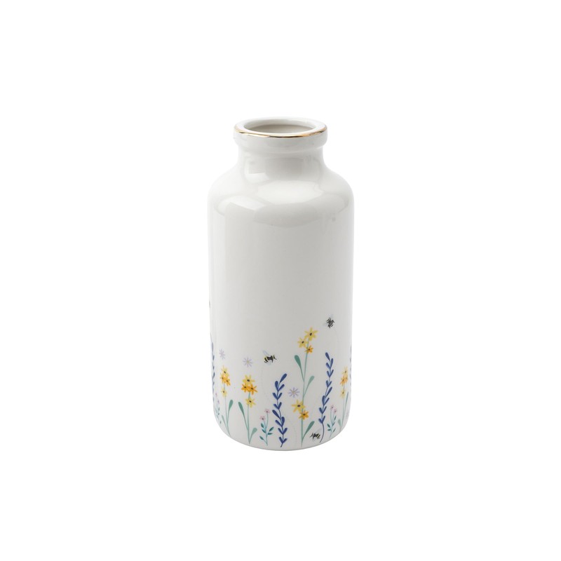 CGB Giftware | The Beekeeper Floral Ceramic Bottle Vase In