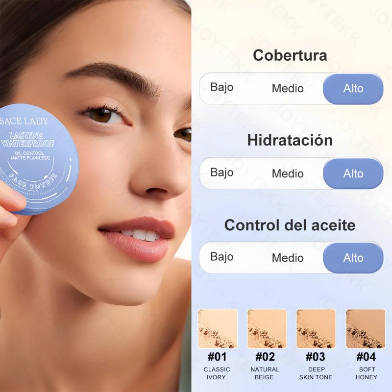 Base De Maquillaje Polvo Compacto Fijador Matte+blush Kit