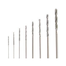 eMagTech 8pcs Diamond Twist Drill Bit 0.8/1.0/1.2/1.5/1.8/2.0/2.5/3.0mm for Jade Stone Glass Pearl Seashells Fit for Bench Drill Hanging Mill
