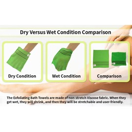 Korean Exfoliating Bath Washcloth [4 pcs] (Green)