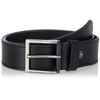 camel active Leather Belt 4 cm Wide Metal Clasp Cognac,