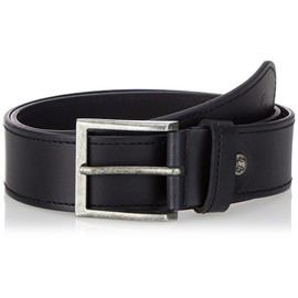 camel active Leather Belt 4 cm Wide Metal Clasp Cognac, black