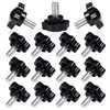 MroMax - 15 tuercas de pulgar moleteadas roscadas de 1/4