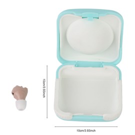 Digital Hearing Amp USB Rechargeable Sound Amplifier 35hr Battery Life With Adapter 3 Silicone Tips Cleaning Brush Brown