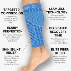 Zensah Running Leg Compression Sleeves - Shin Splint, Calf Compression Sleeve Men and Women (Paw Prints, Large/X-Large)