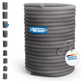 Bauhandel24-15 m PE Round Cord Diameter 10 mm, Sealing Cord for Joints, Joint Filling Profile, Round, Joint Sealing Tape, Backfill Cord, Filling Cord, Hose Seal